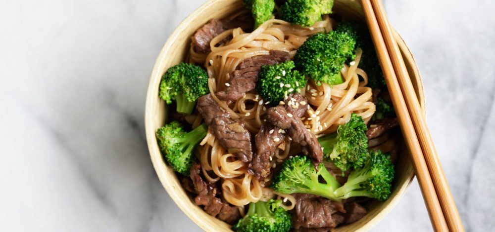 Chinese Beef and Broccoli Rice Noodles