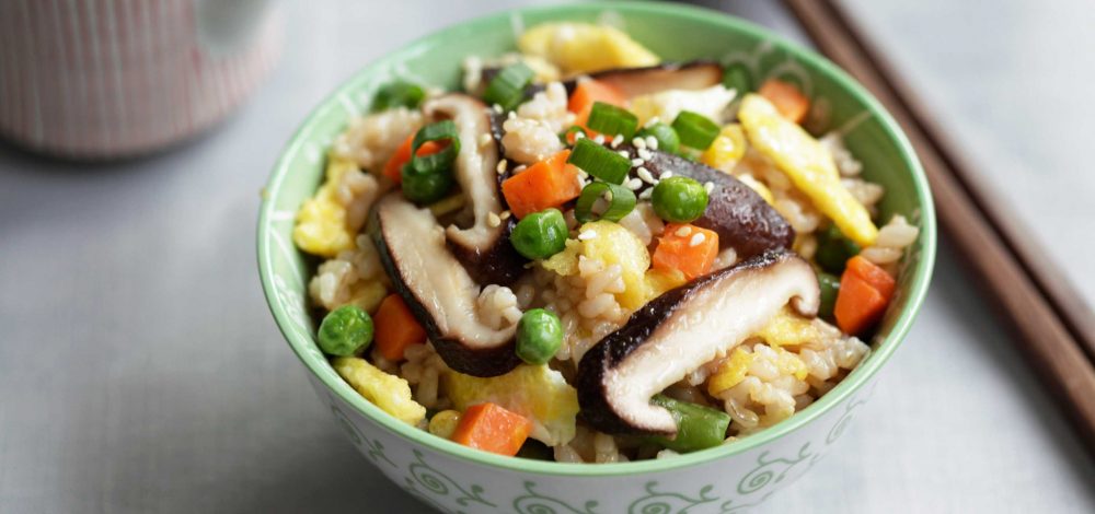 Shiitake Mushroom and Vegetable Fried Brown Rice