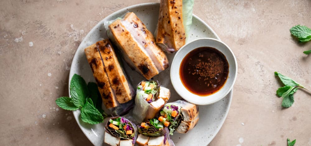 Teriyaki Tofu Spring Rolls