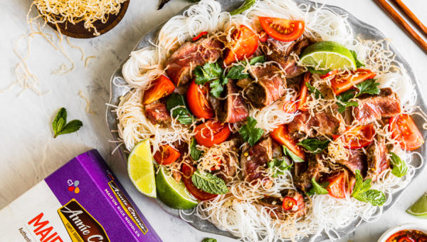 Thai Steak Salad with Maifun Noodles Two Ways