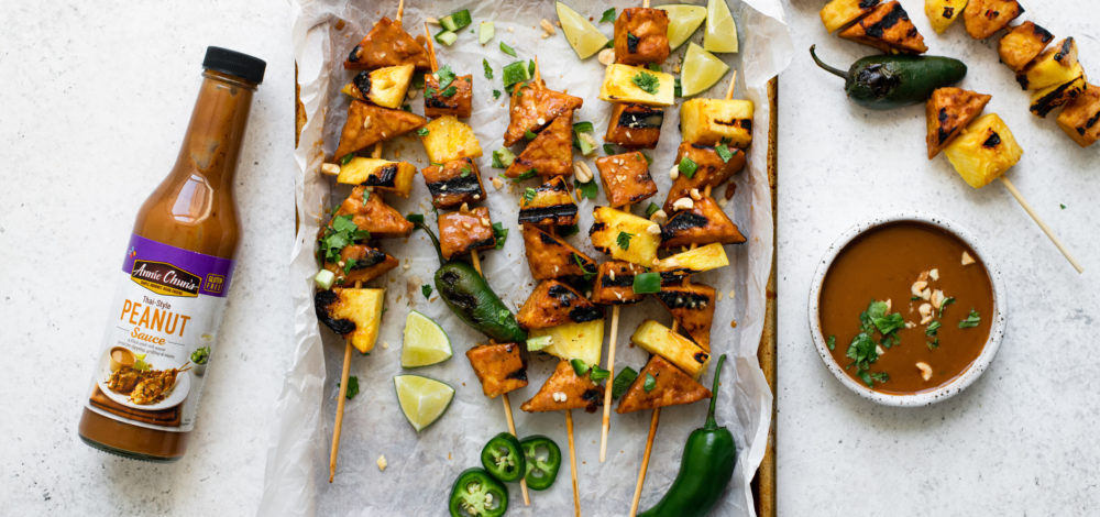 Peanut Tempeh Skewers