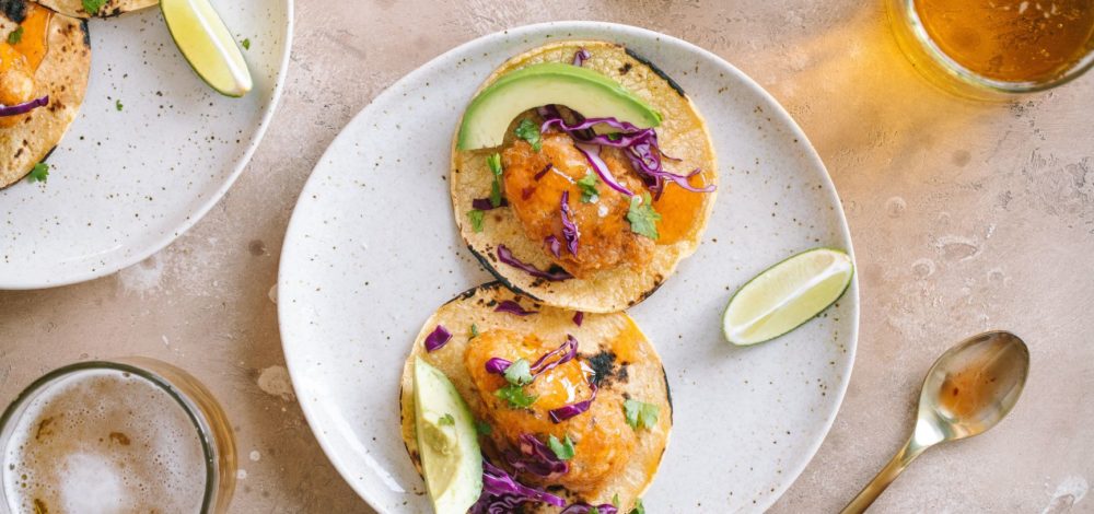 Vegan Fish Tacos with Sweet Chili Sauce