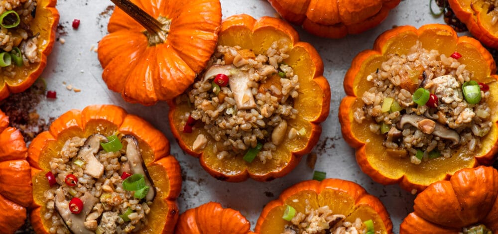 Fried Rice Stuffed Pumpkins