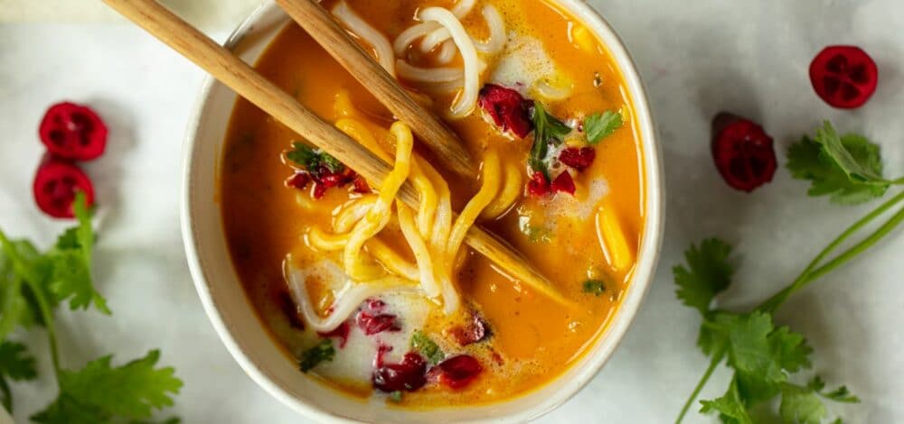 Butternut Squash Coconut Noodle Soup