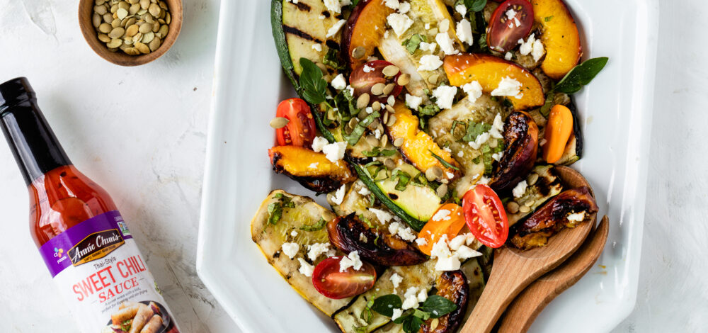 Grilled Zucchini and Nectarine Salad