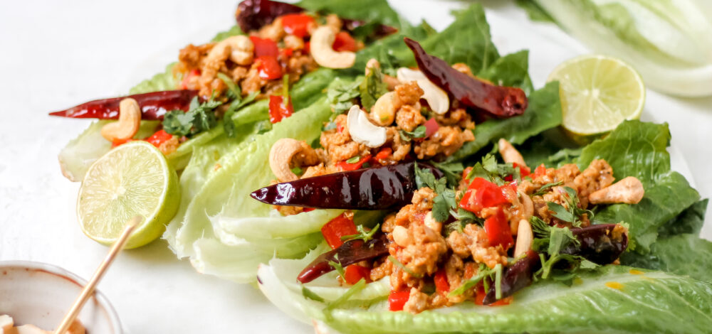 Lemongrass Chicken Lettuce Cups