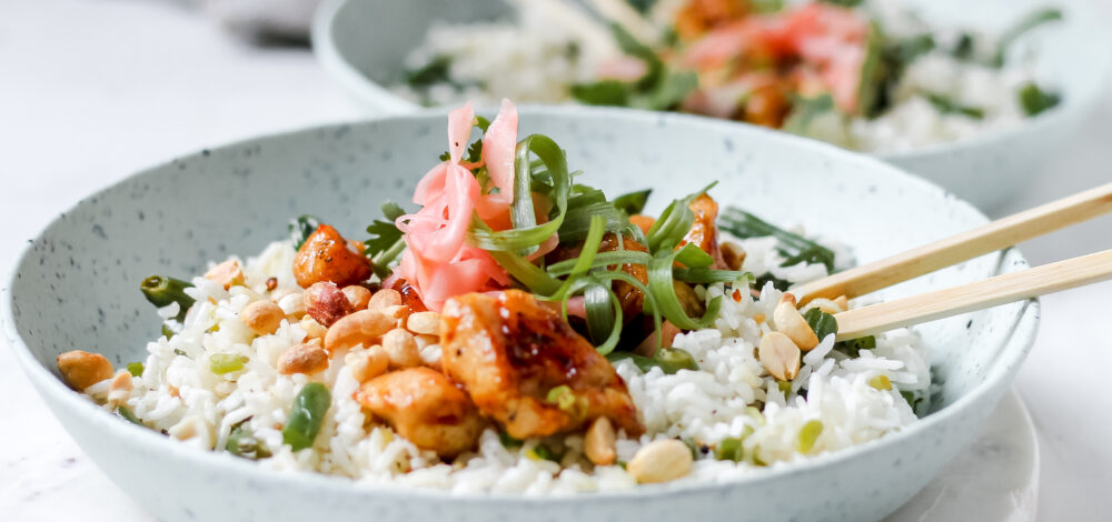 Crispy Sweet Chili Chicken Rice Bowl